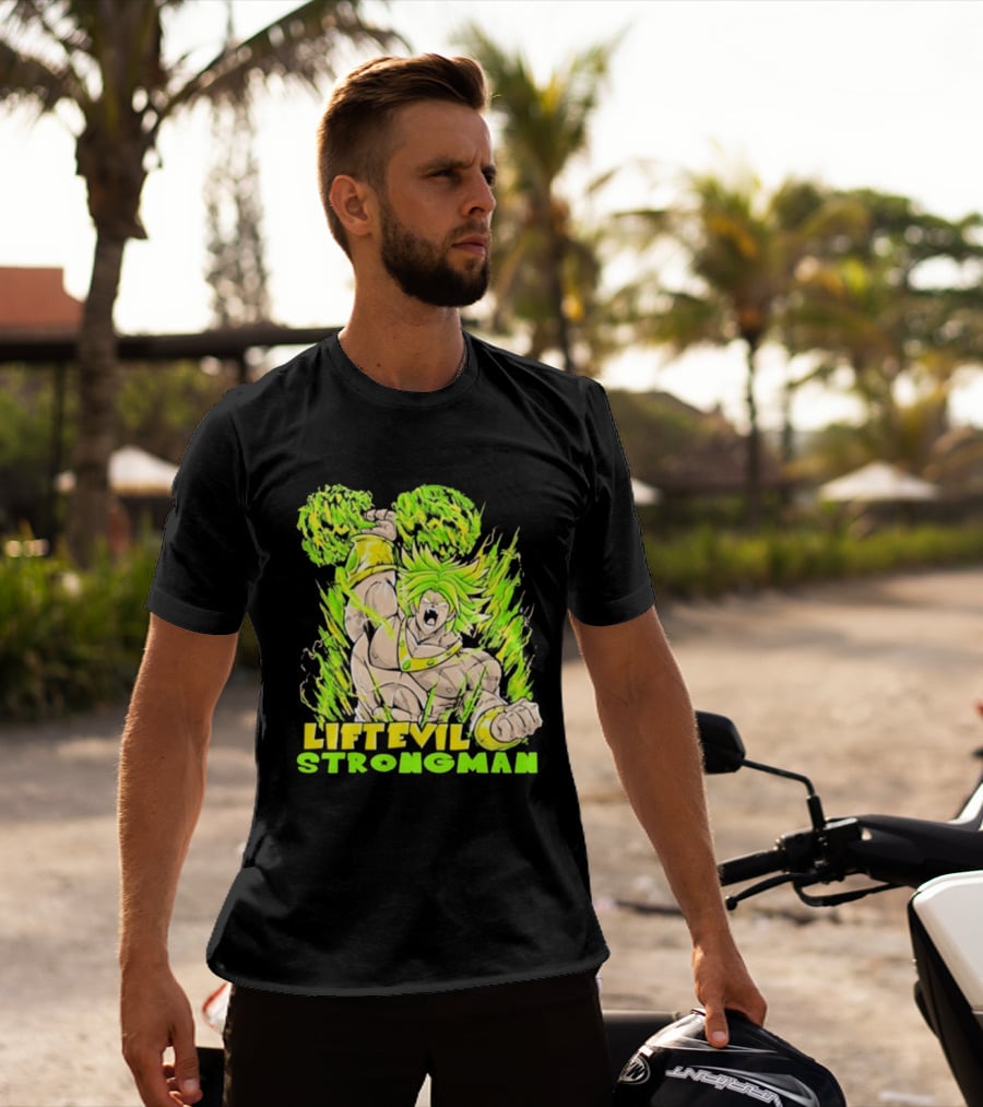 Dragon Ball Z Lift Evil Strongman Broly Power Lifting T-Shirt