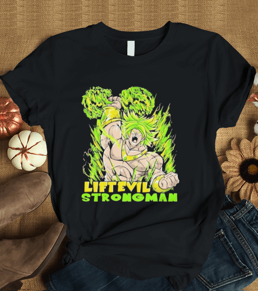 Dragon Ball Z Lift Evil Strongman Broly Power Lifting T-Shirt