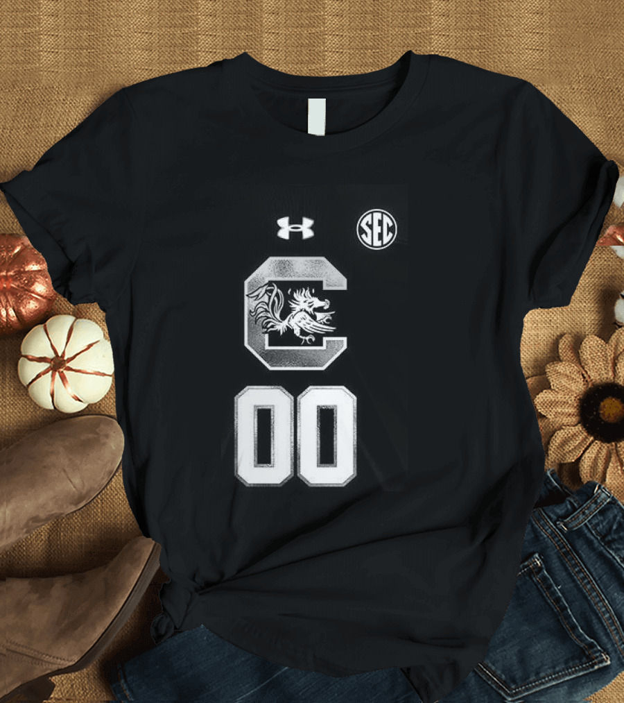 South Carolina Gamecocks Women's Basketball 2026 Uniform Black Custom Under Armour SEC T-Shirt