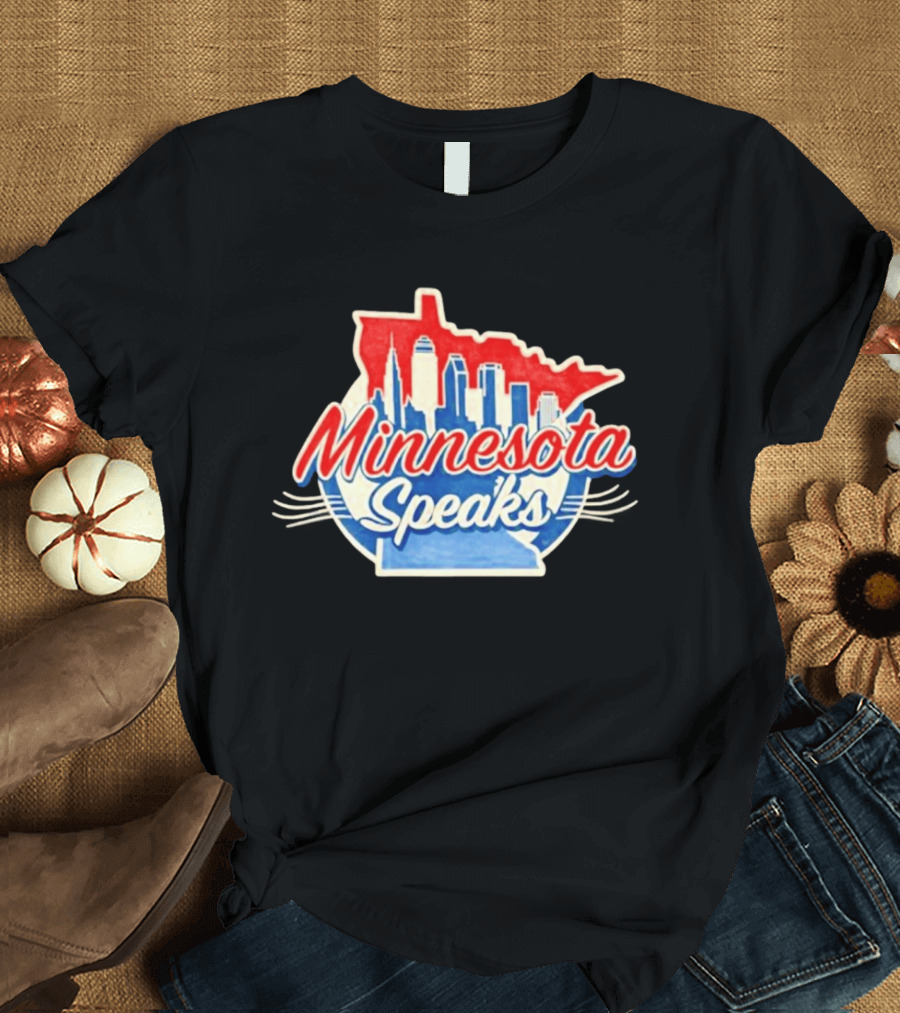 Minnesota Speaks City Skyline Map T-Shirt