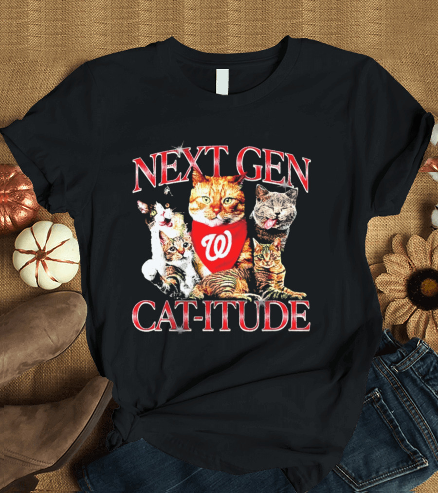 Washington Nationals Next Gen Cat Itude Caturday T-Shirt