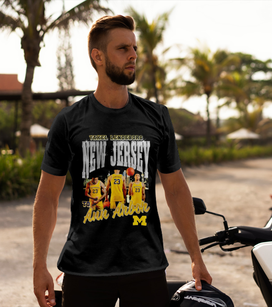 Yaxel Lendeborg New Jersey To Ann Arbor Michigan Wolverines Basketball 90s Streetwear T-Shirt