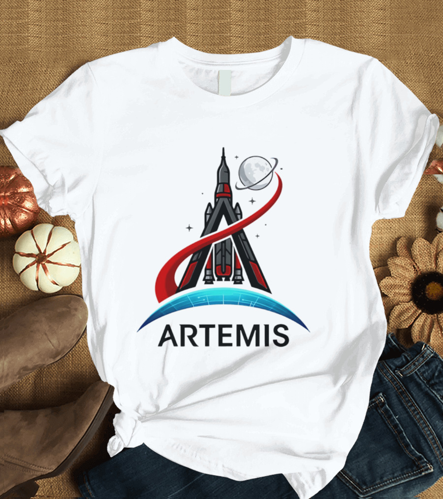 Artemis 2 Rocket Moon Mission Space Exploration T-Shirt
