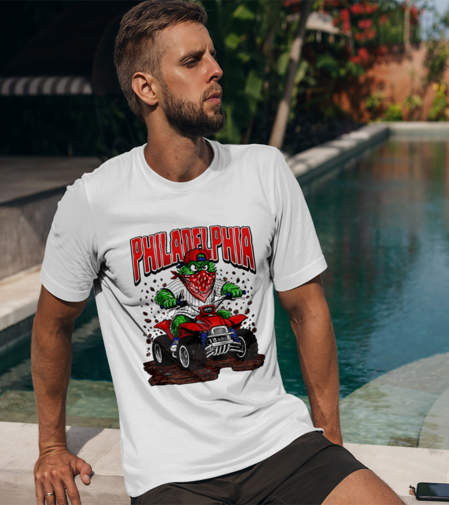 Philadelphia Phillies Born To Ride Phanatic ATV T-Shirt