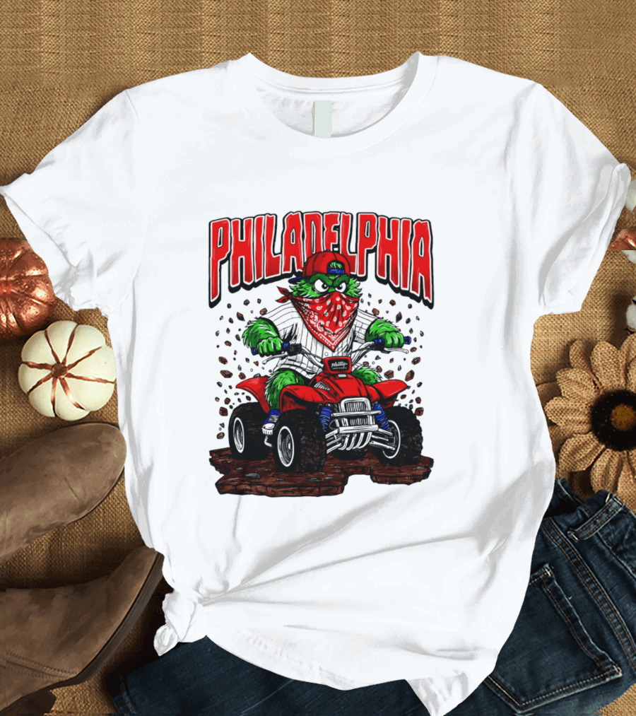 Philadelphia Phillies Born To Ride Phanatic ATV T-Shirt