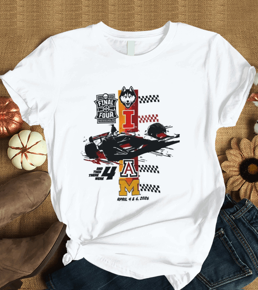 IndyCar 2026 NCAA Men's Final Four UConn Huskies Miami Hurricanes Iowa Hawkeyes Michigan Wolverines T-Shirt