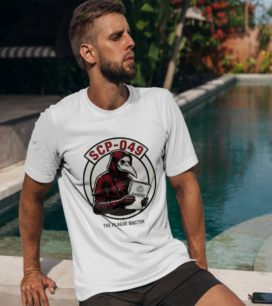 SCP 049 The Plague Doctor Classified Document Circle T-Shirt