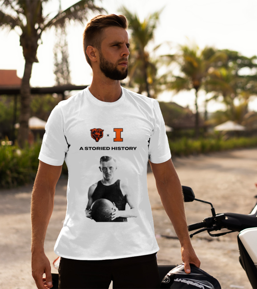 Chicago Bears Illinois Fighting Illini George Halas Storied History T-Shirt