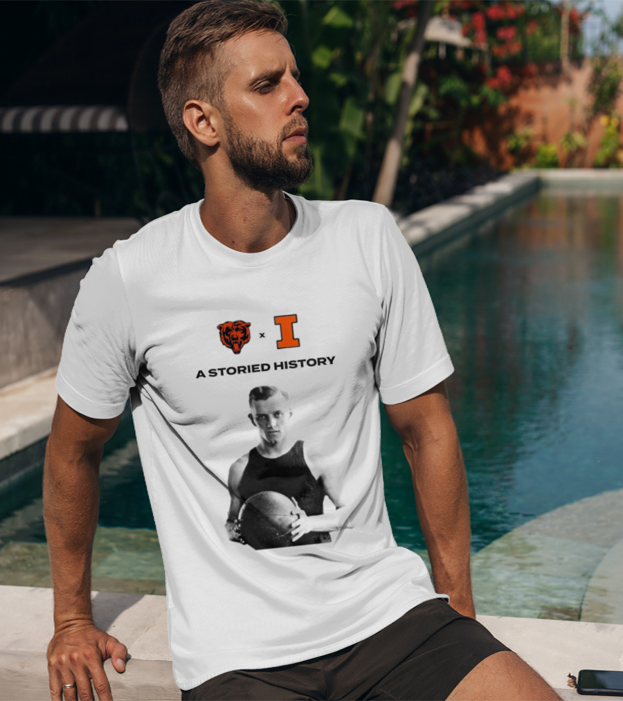Chicago Bears Illinois Fighting Illini George Halas Storied History T-Shirt