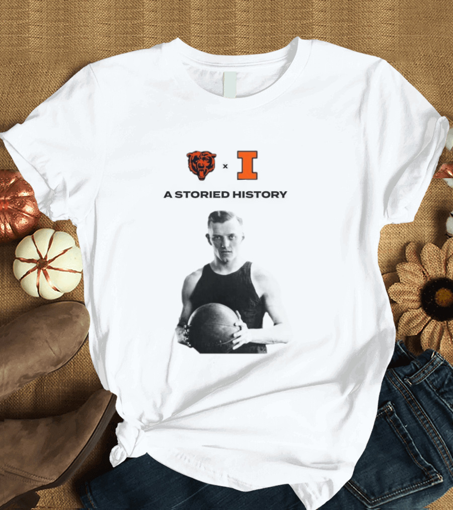 Chicago Bears Illinois Fighting Illini George Halas Storied History T-Shirt