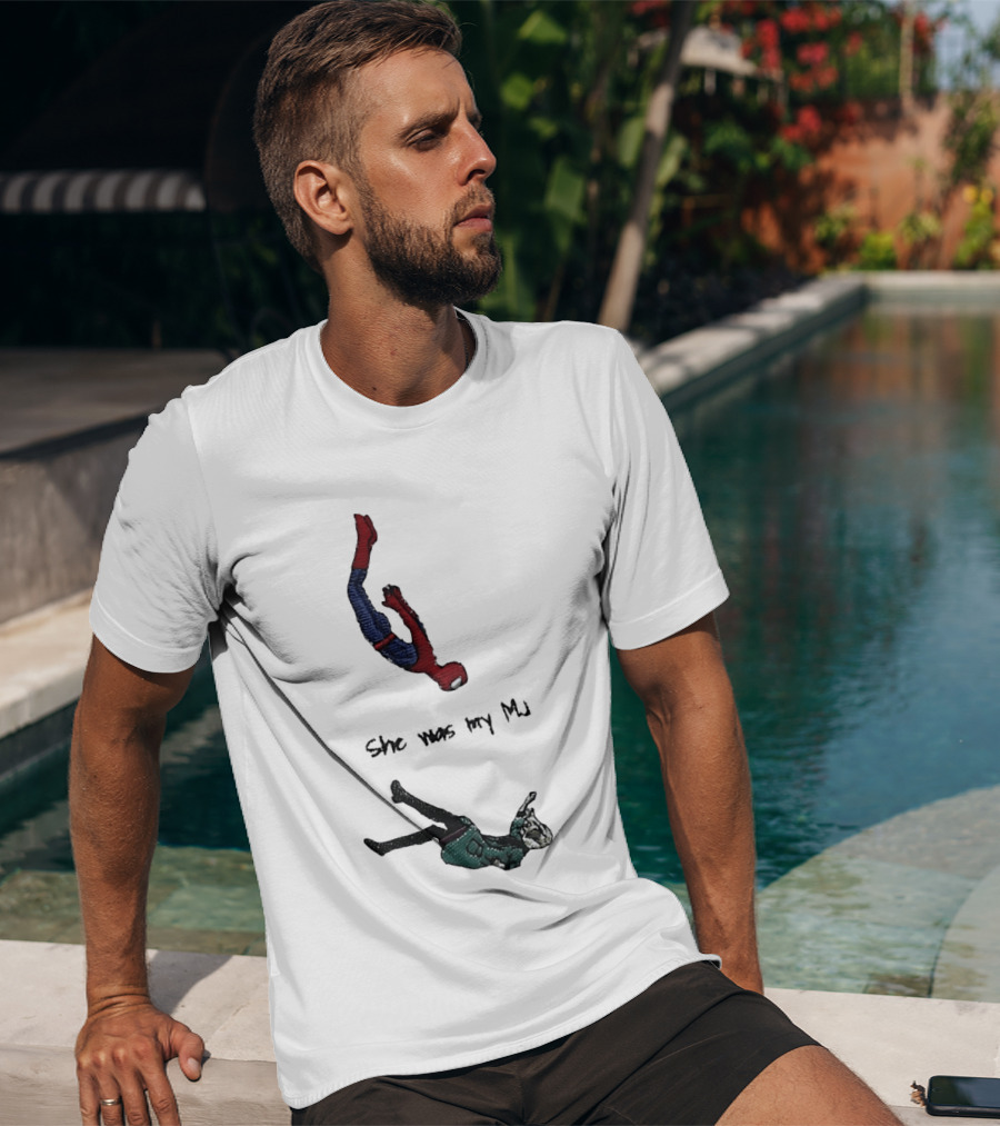 Spider Man She Was My MJ Falling Tribute Scene T-Shirt