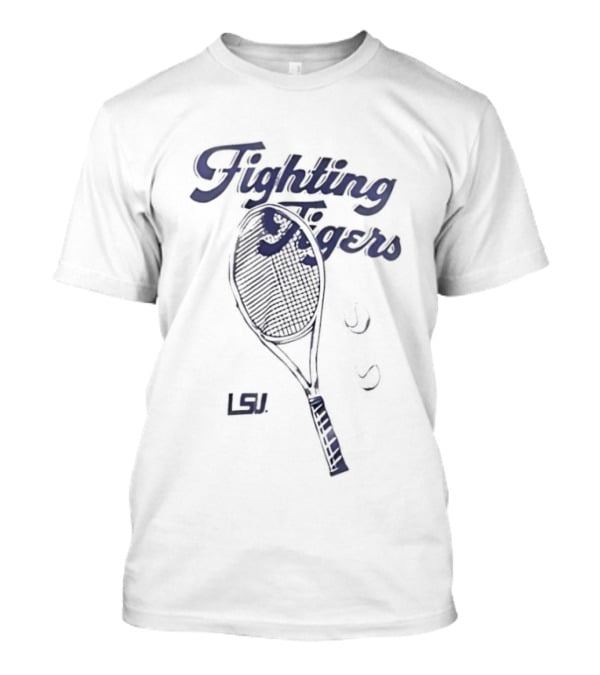 LSU Fighting Tigers Tennis Racket Team Spirit T-Shirt