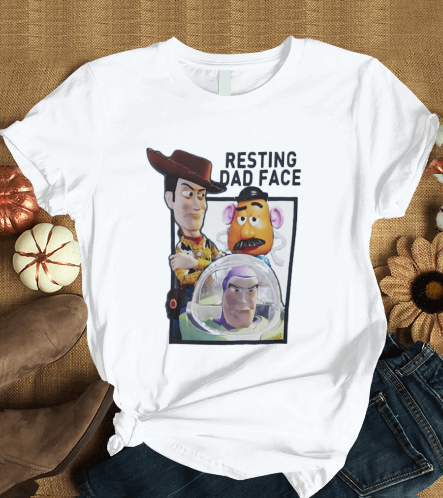 ToyStory Resting Dad Face Woody Buzz Lightyear Mr Potato Head T-Shirt