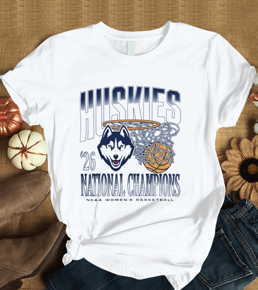 Huskies 2026 National Champions NCAA Women's Basketball T-Shirt