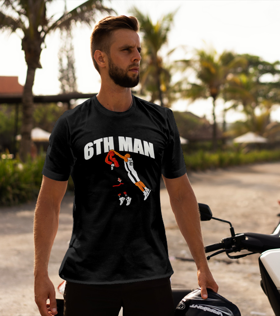 6th Man Harden Ginobili Basketball Dunk T-Shirt