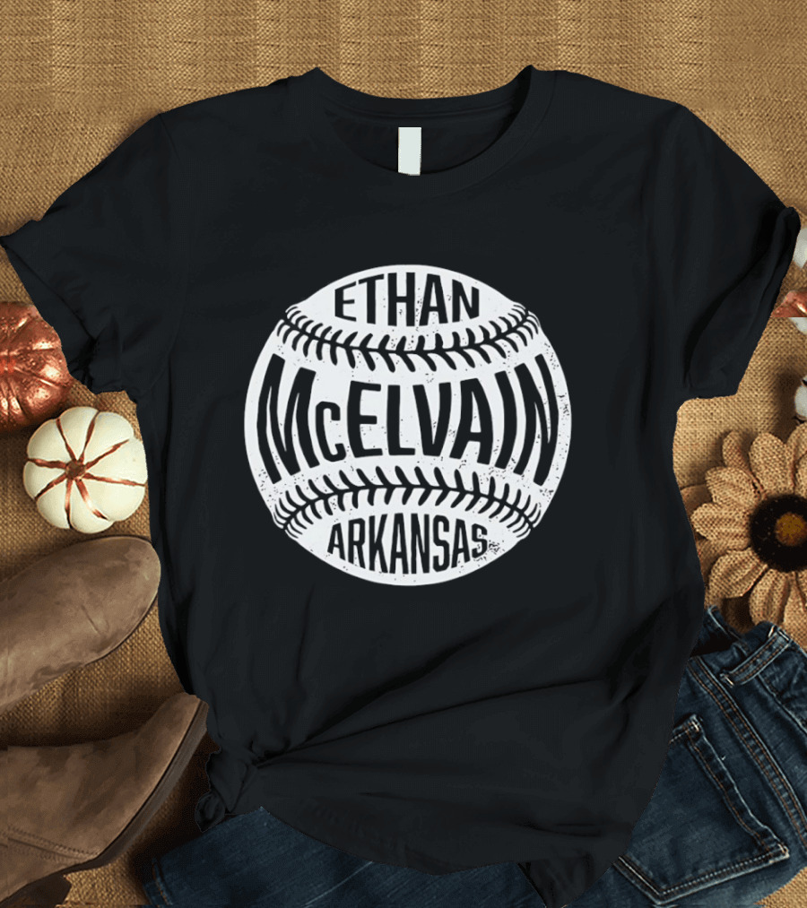 Arkansas Baseball Ethan McElvain T-Shirt