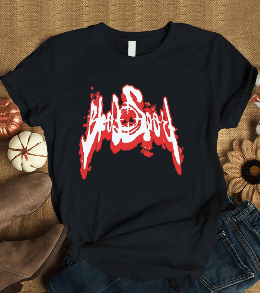 Bloodsport Distressed Font Red T-Shirt