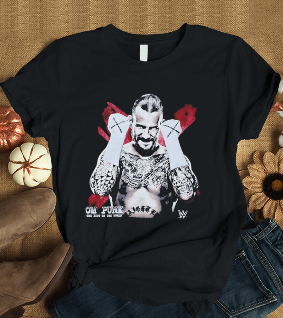 CM Punk Best In The World WWE Wrestling Icon Tattoo T-Shirt