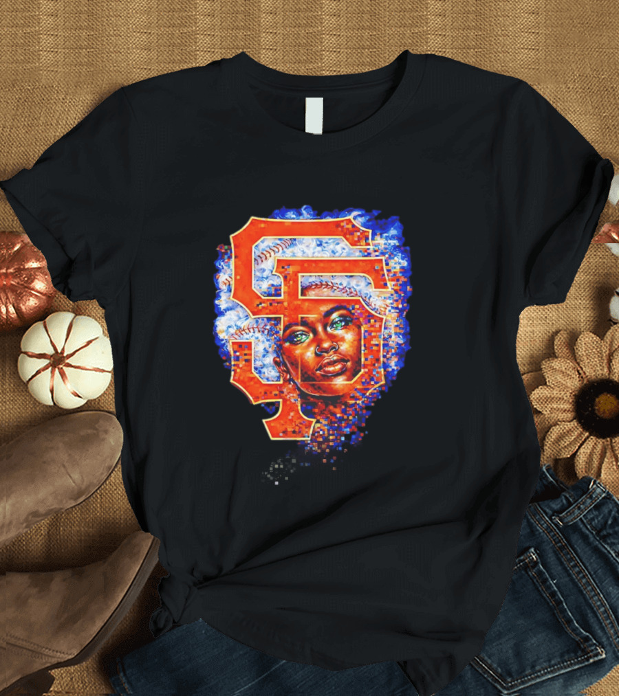 San Francisco Giants Black Heritage Night 2026 Baseball SF Logo Afro T-Shirt