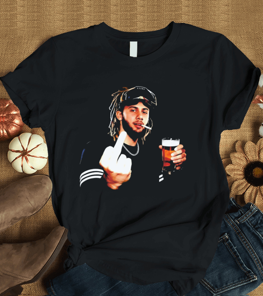 Fernando Tatis Jr Middle Finger Drinking Beer And Smoking T-Shirt