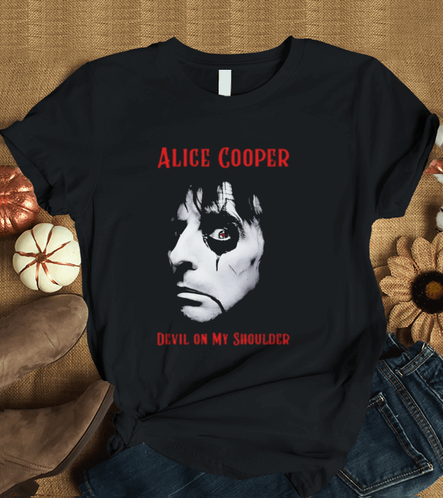 Alice Cooper Devil On My Shoulder Halloween Horror Music T-Shirt