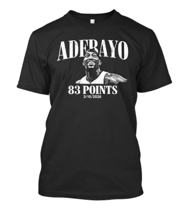Adebayo 83 Points 3/10/2026 Miami Heat Basketball T-Shirt
