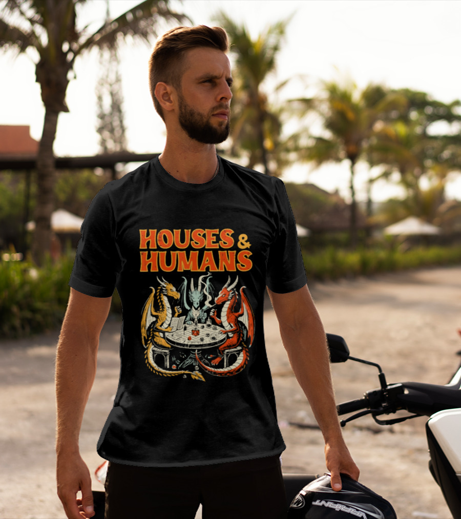 Houses Humans Dragons Trio Game Table T-Shirt