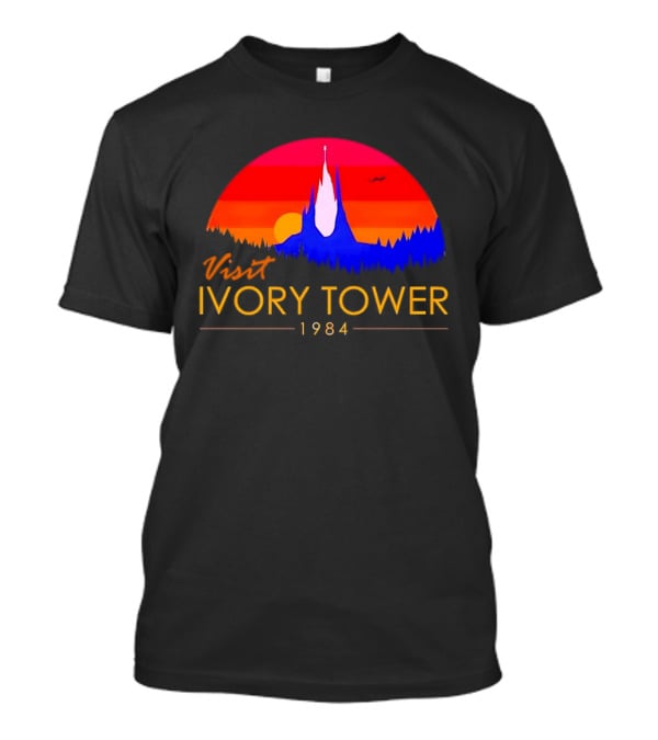 Visit Ivory Tower 1984 Sunset Silhouette The Neverending Story T-Shirt