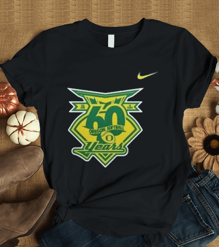Oregon Ducks 60 Years Softball Anniversary Coach Melyssa Lombardi 2026 T-Shirt