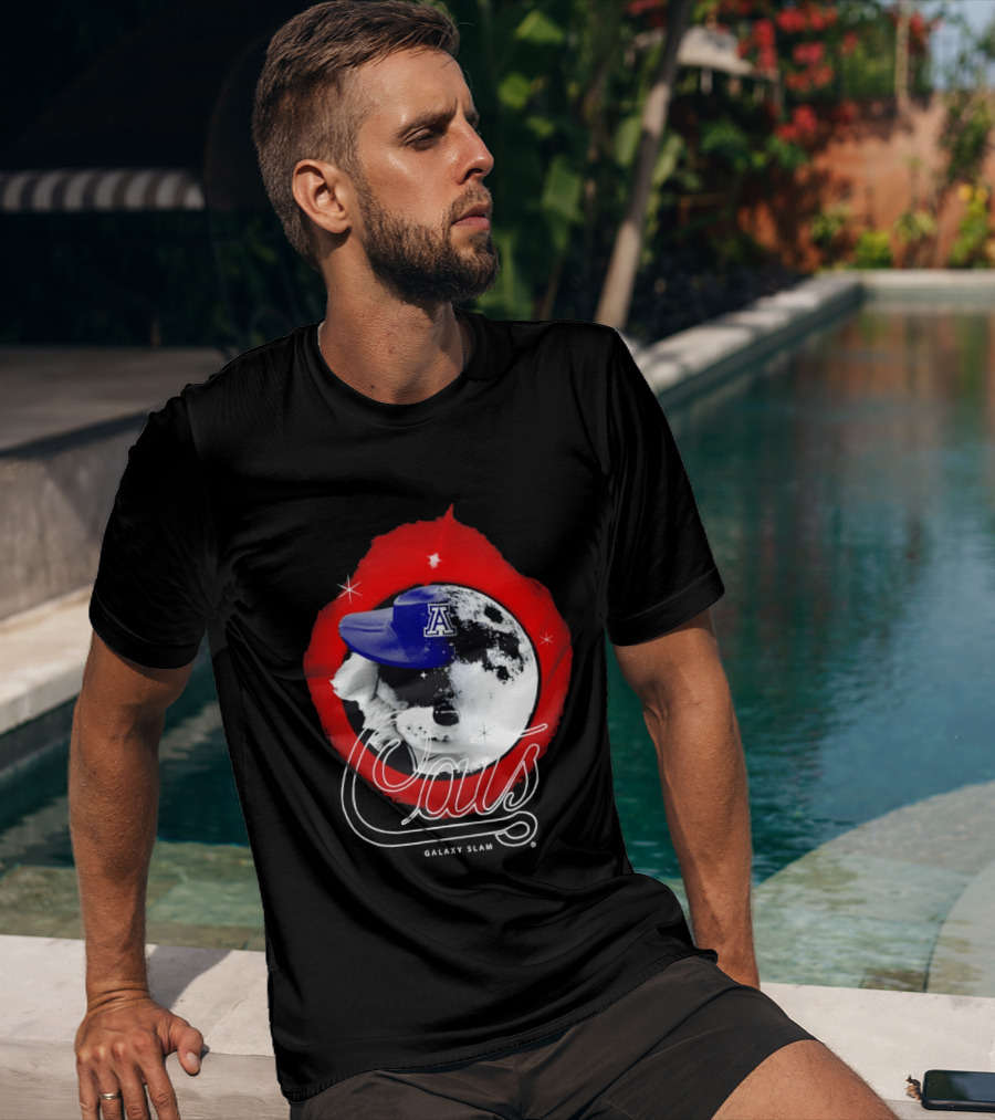 Arizona Wildcats SLAM Galaxy Cats Half Wilbur Half Moon T-Shirt