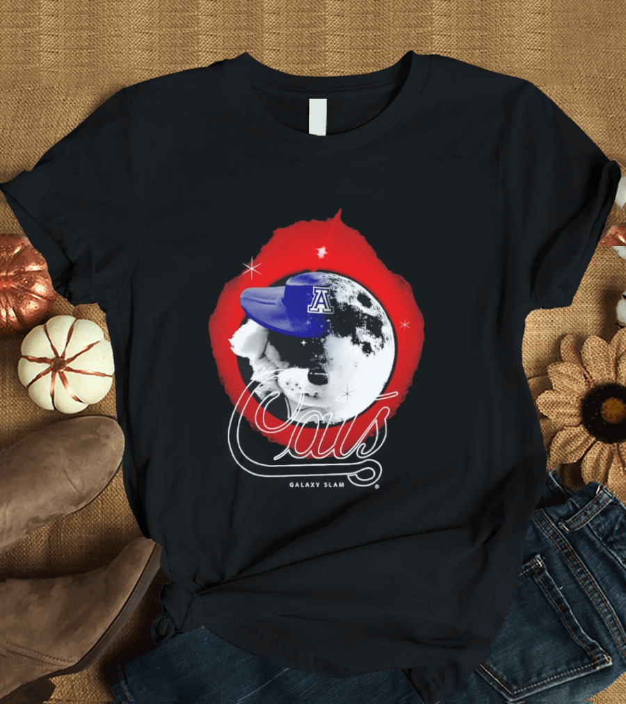 Arizona Wildcats SLAM Galaxy Cats Half Wilbur Half Moon T-Shirt