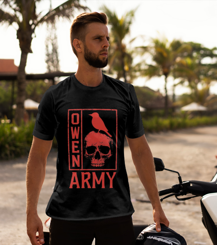 Owen Army Skull With Bird T-Shirt