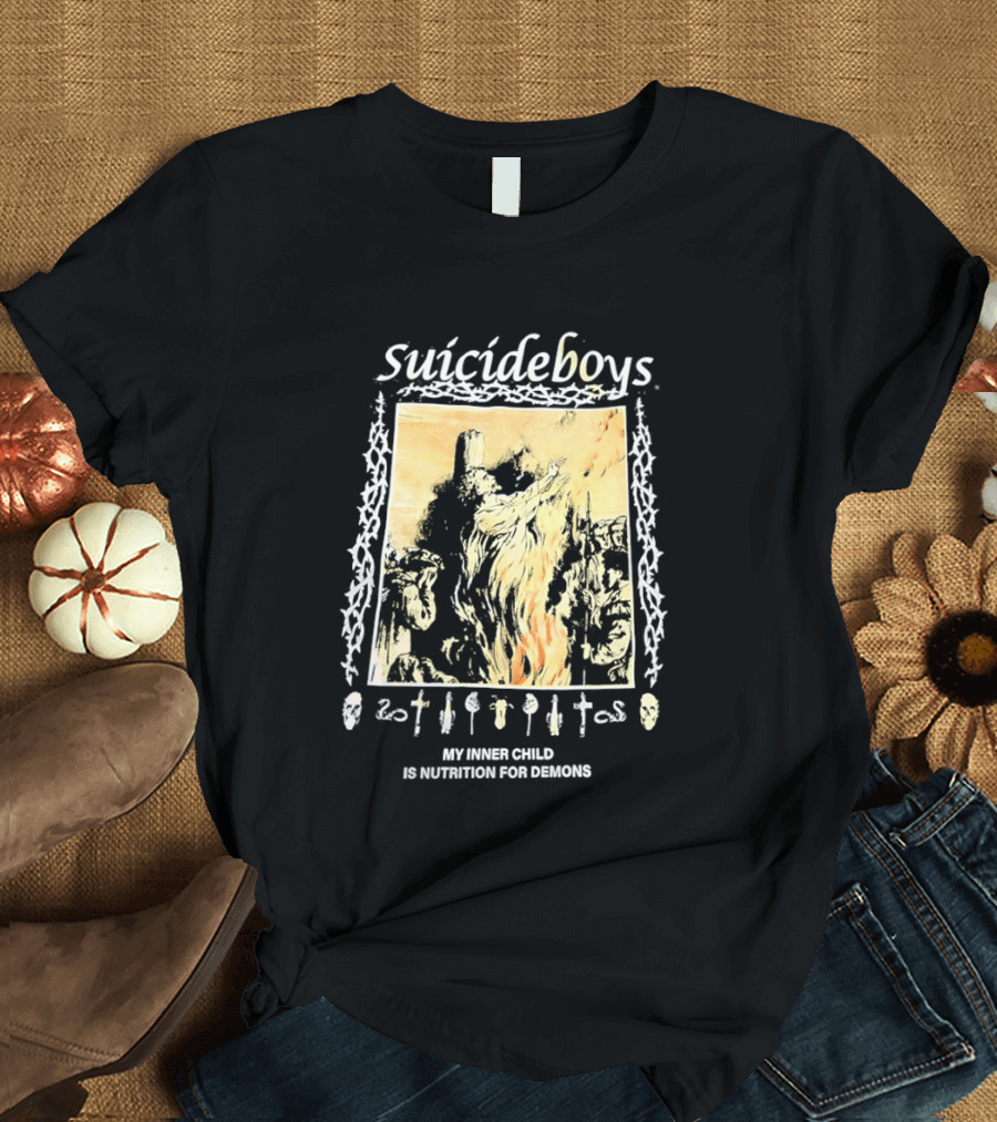 Suicideboys My Inner Child Is Nutrition For Demons Tarot Skeletons T-Shirt