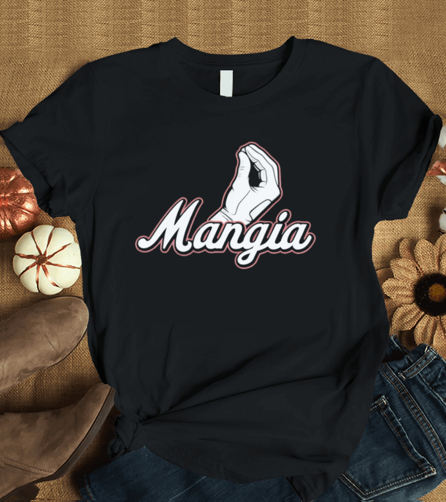 Mangia Italian Hand Gesture Classic Baseball T-Shirt