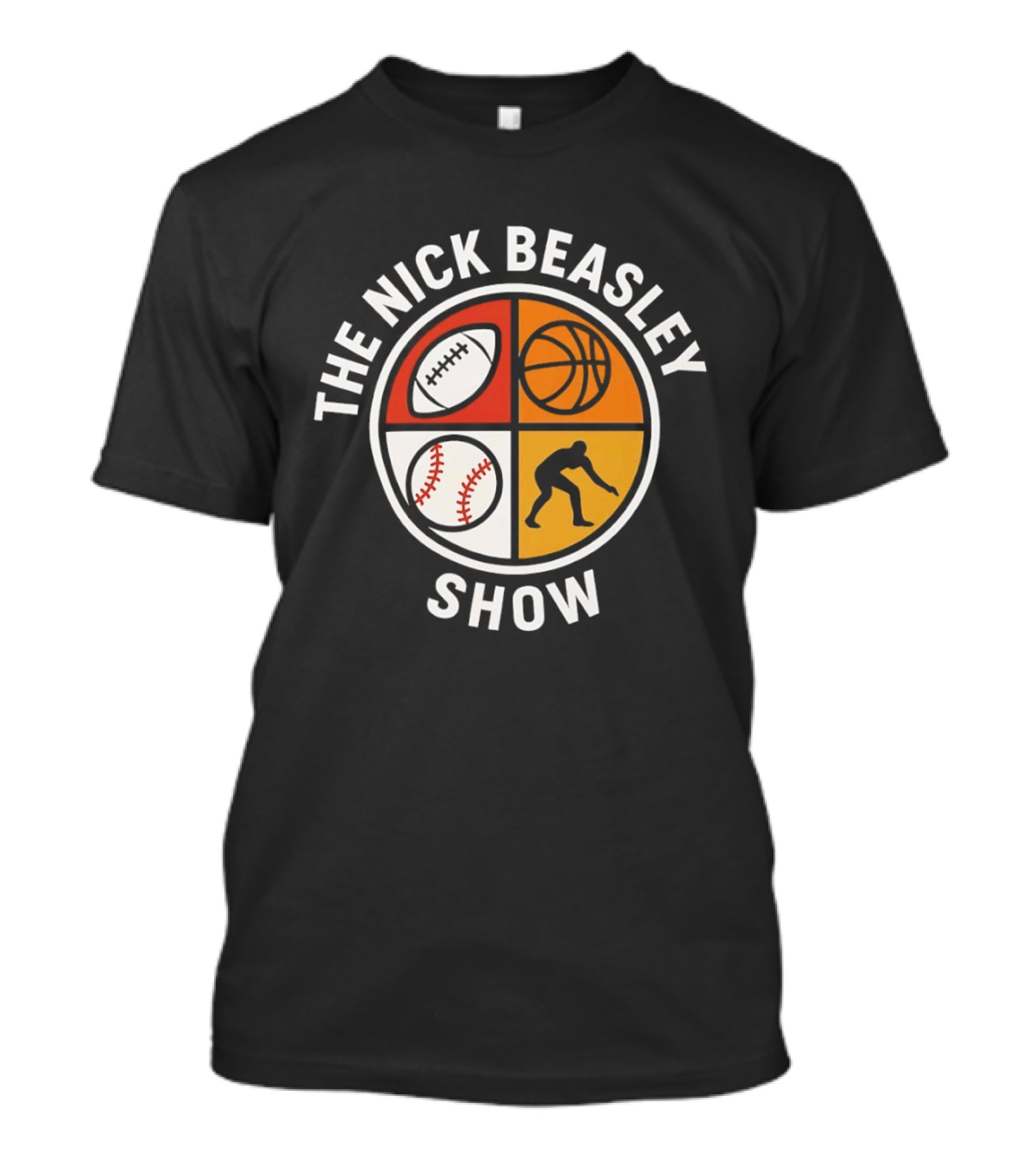 Baseball Football Basketball Softball Sports Icon The Nick Beasley Show T-Shirt