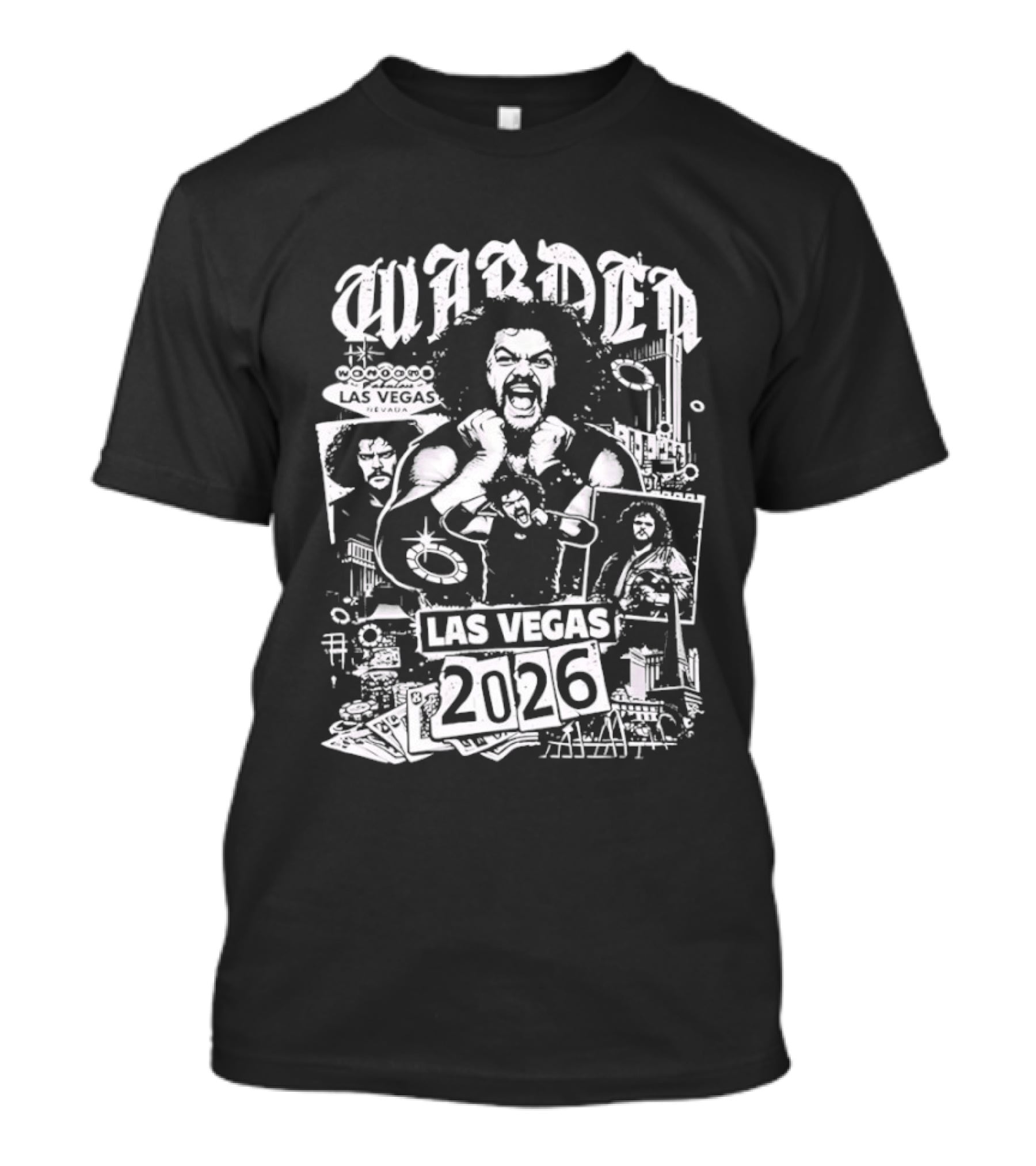 Wardenmania 2026 Las Vegas Event Style With Icons And Portraits T-Shirt