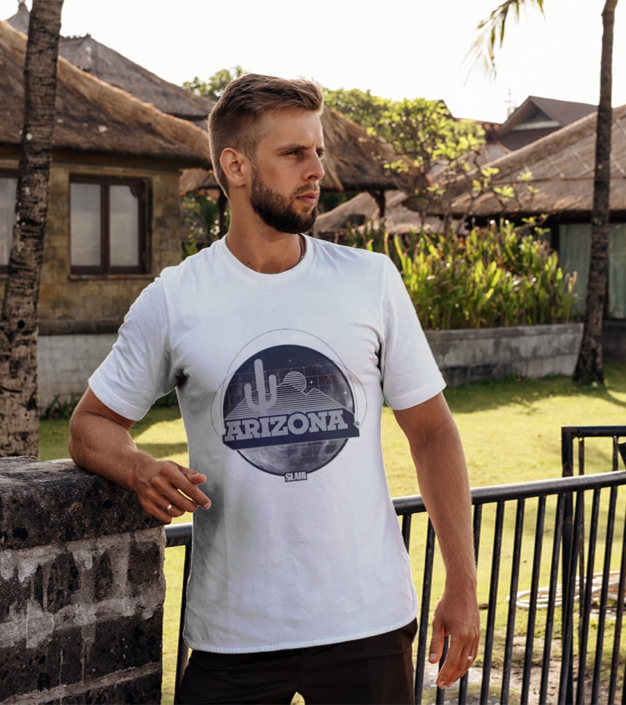 Arizona Wildcats Cactus Pyramid Sunset SLAM Magazine Basketball Fan T-Shirt