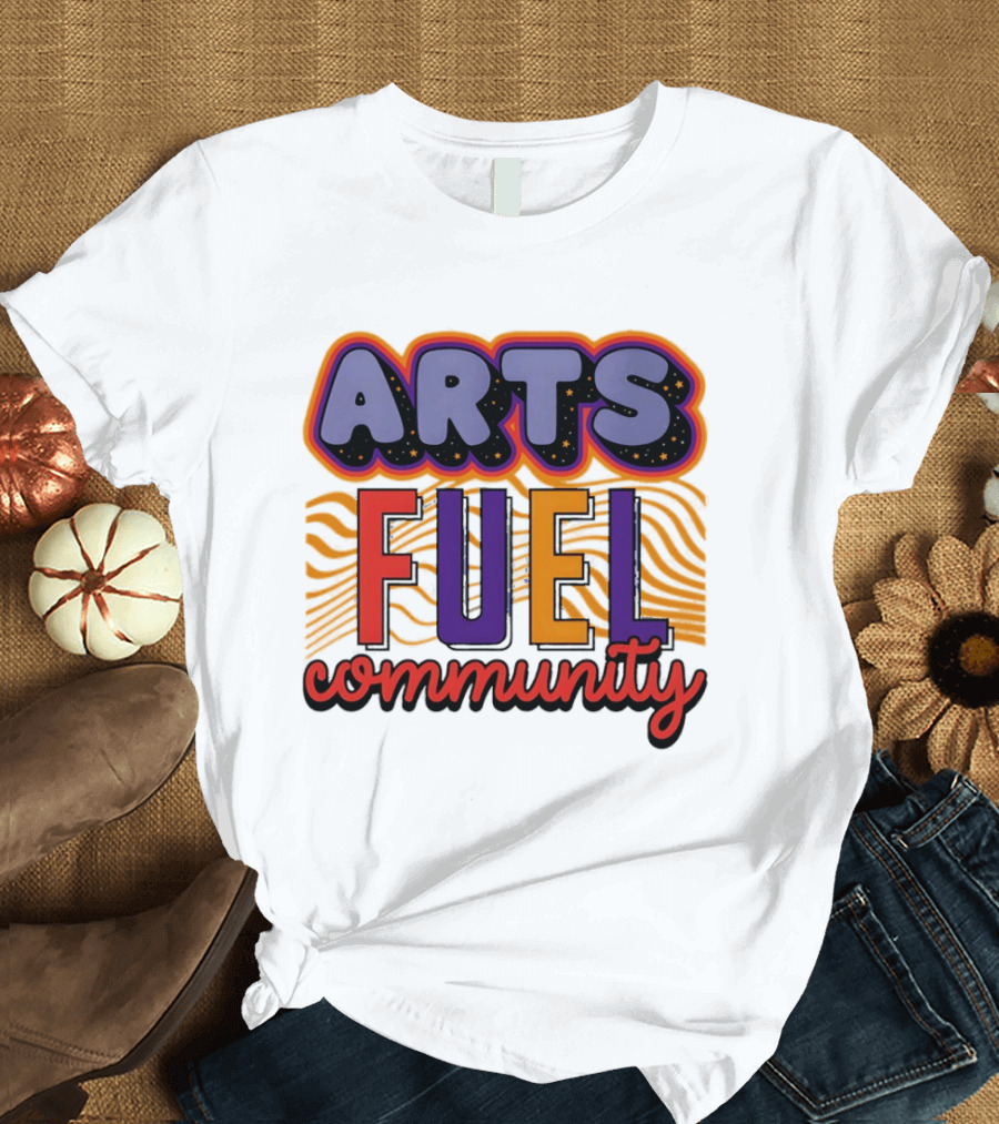 Arts Fuel Community Artswave Bold Colorful T-Shirt