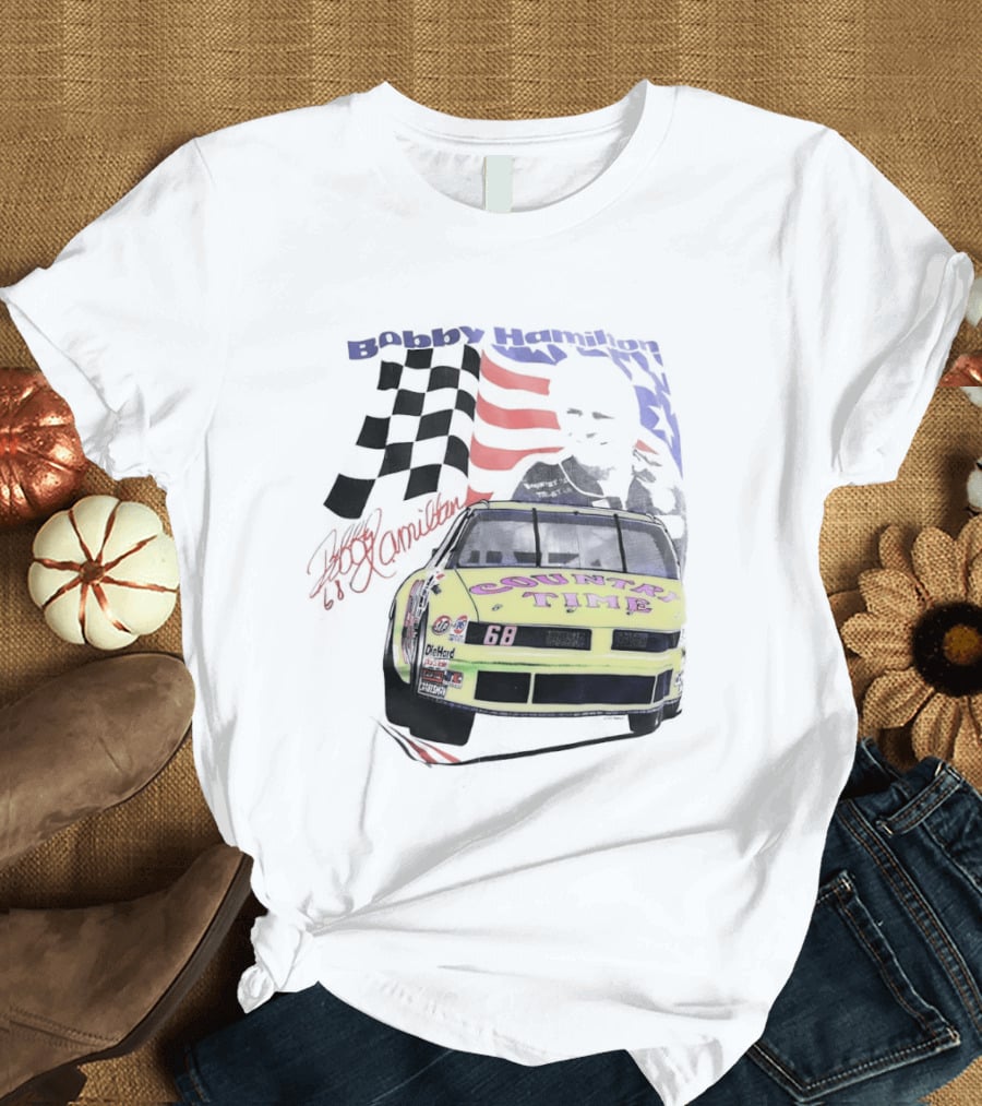 Bobby Hamilton Country Time 68 NASCAR 1991 Winston Cup Series Rookie Racing Decor T-Shirt