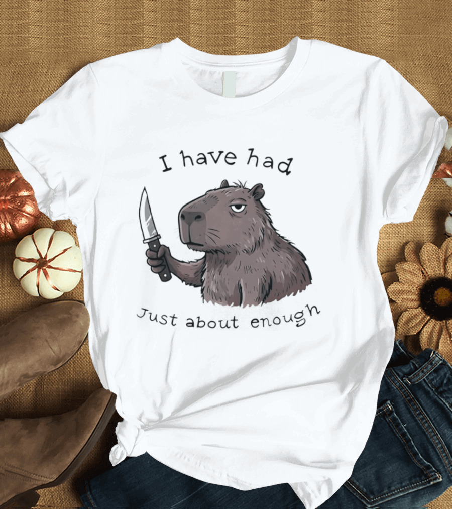 I Have Had Just About Enough Capybara With Pencil T-Shirt
