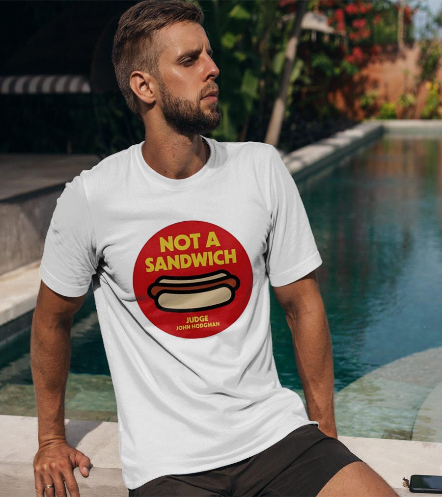 Not A Sandwich Judge John Hodgman Hot Dog Debate Red T-Shirt