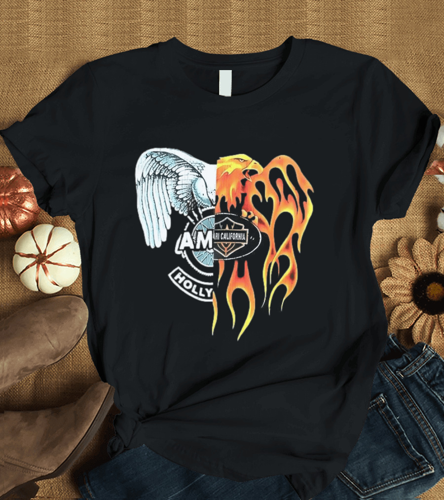 AMIRI Hollywood Spliced Eagle Fire Wing T-Shirt