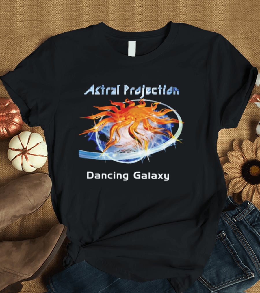 Astral Projection Dancing Galaxy Cosmic Fire And Water T-Shirt