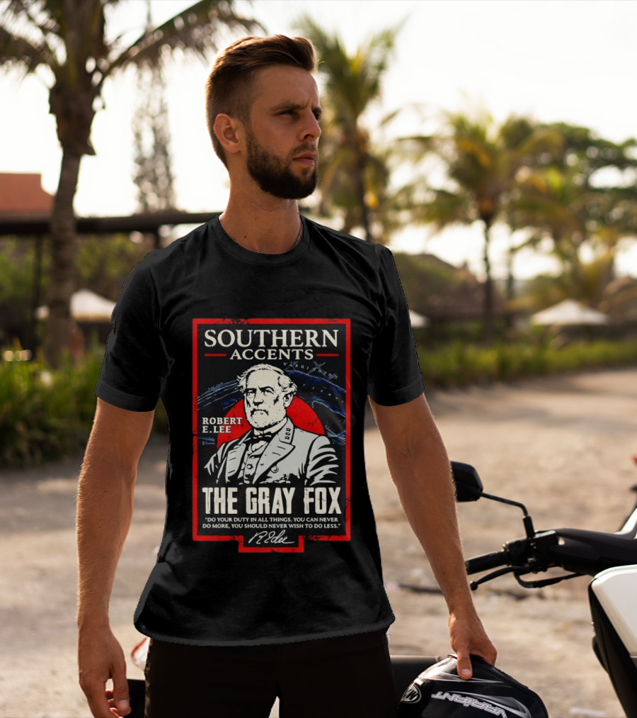 Southern Accents Robert E Lee The Gray Fox Historical T-Shirt