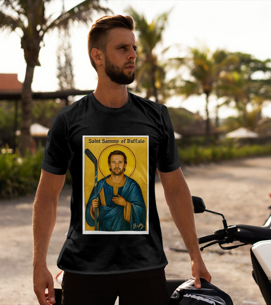 Saint Sammy Of Buffalo Hockey Player Icon NHL Buffalo Sabres T-Shirt