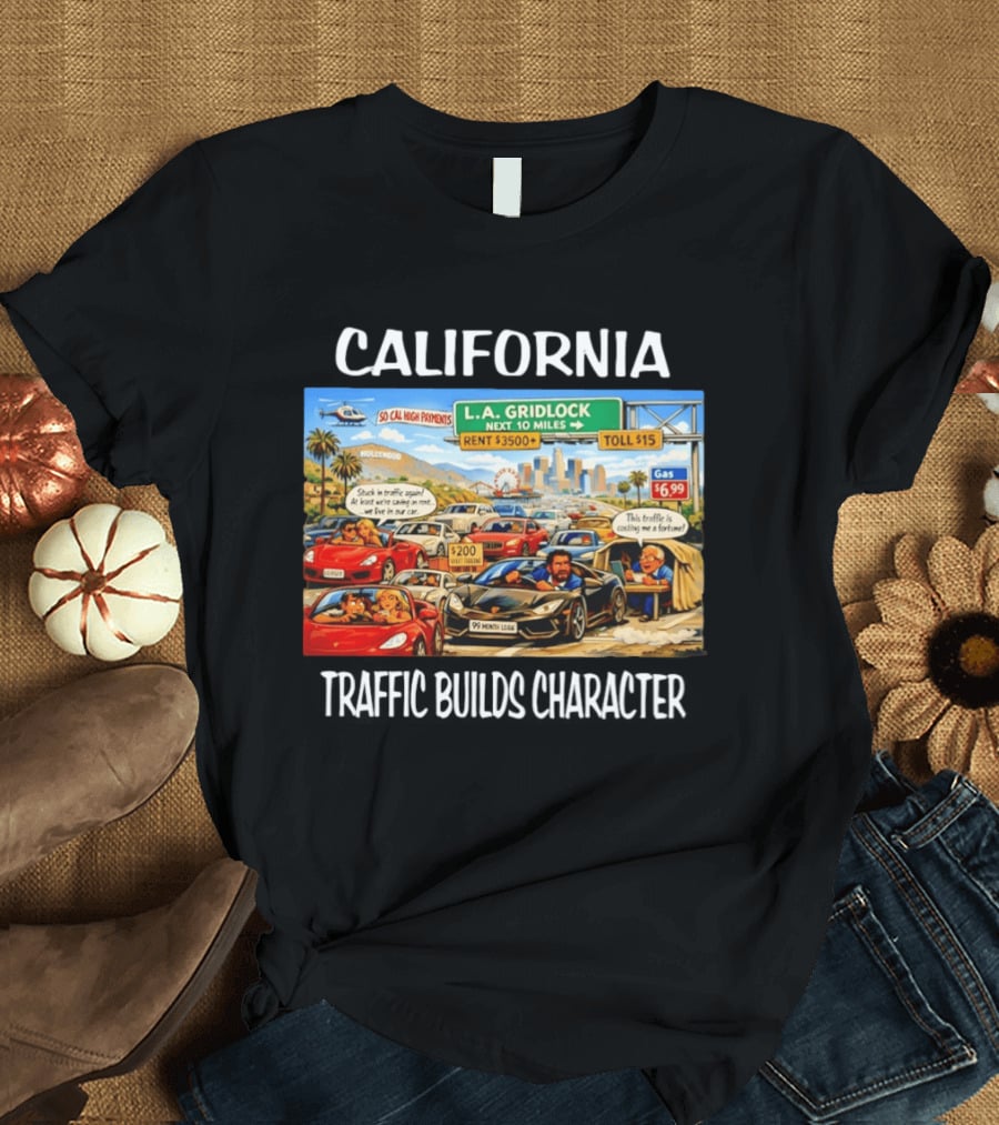 California L.A. Gridlock Hollywood Traffic Adventure T-Shirt