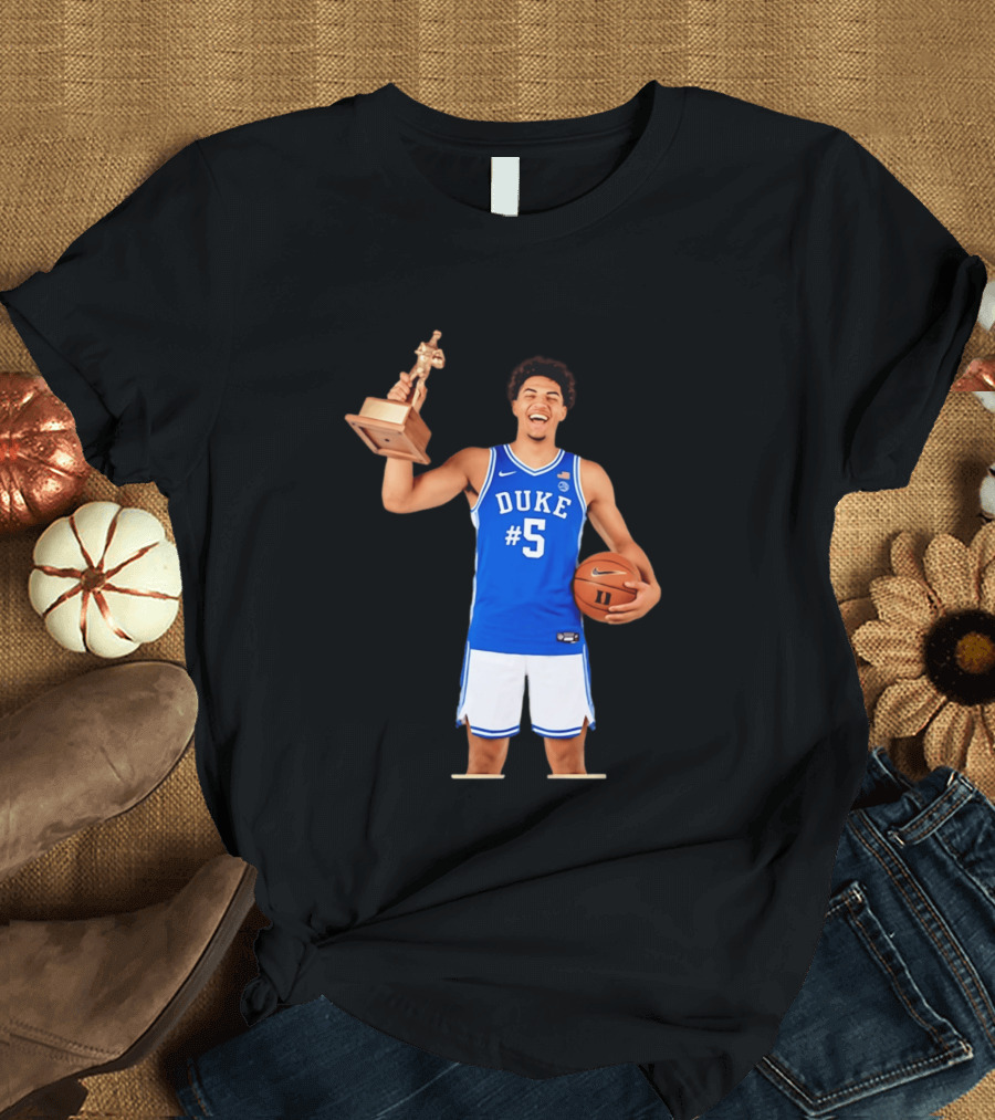 Duke Basketball #5 Cameron Boozer Naismith Men's College Player Of The Year 2026 T-Shirt