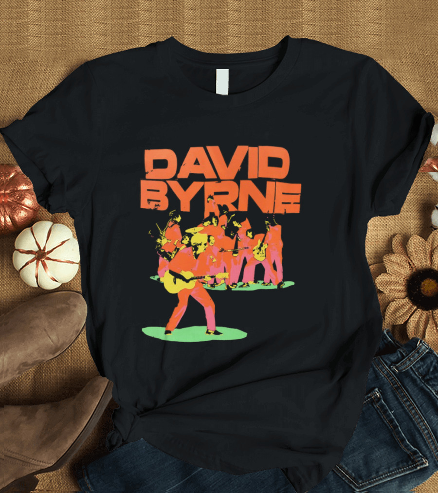 David Byrne Colorful Psychedelic Performance T-Shirt