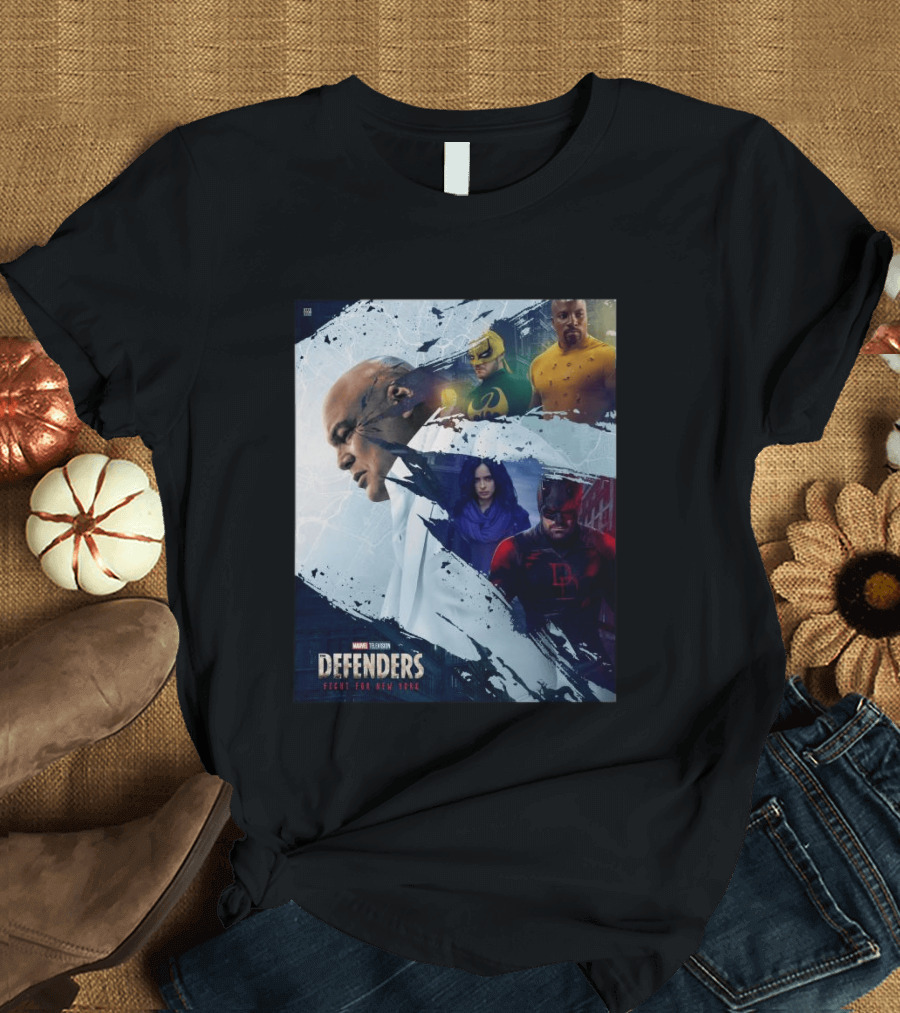 Marvel Television Defenders Fight For New York Heroes Assemble T-Shirt
