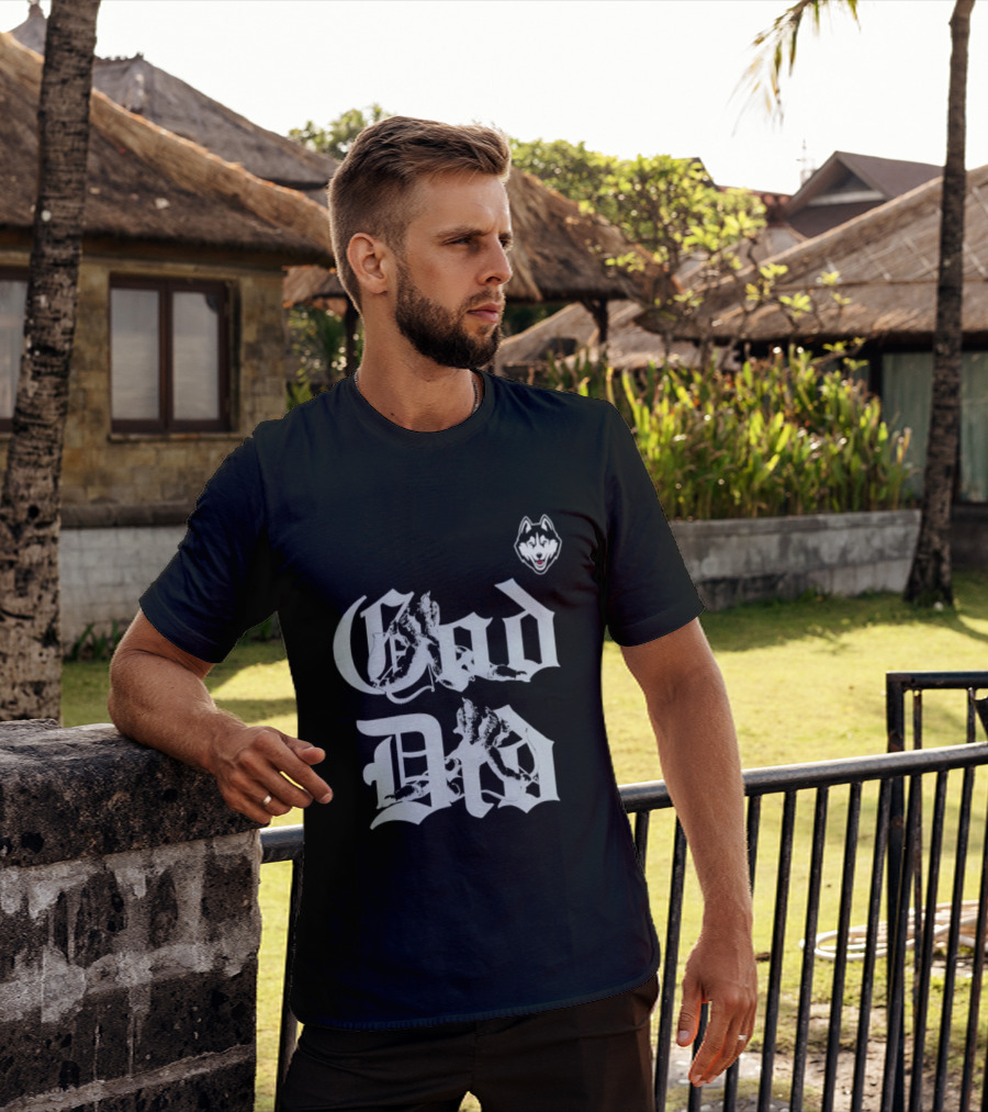 UConn Huskies 2026 God Did Huskies Head T-Shirt